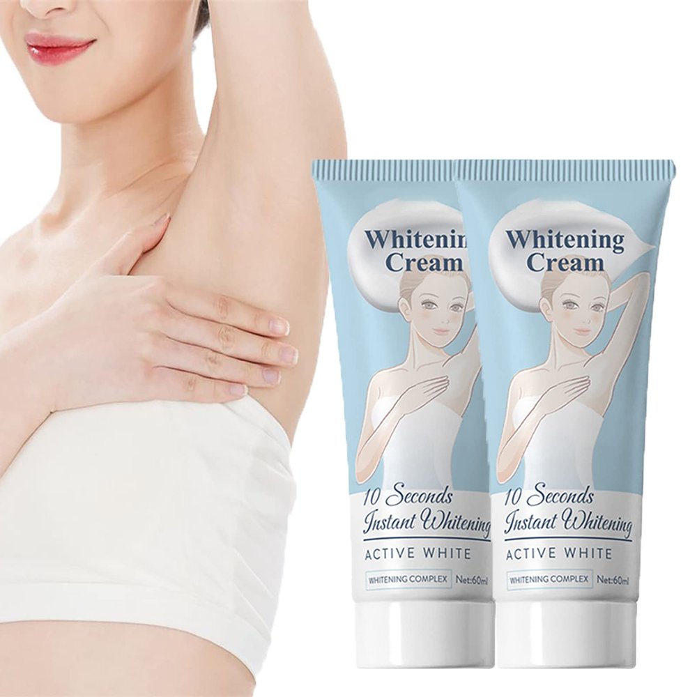 1/2/3PCS Melanin-Reducing Whitening Cream, Body Care Brightening Cream, 10 Seconds Instant Whitening Cream, Body Peeling Advanced Whitening Cream (2PCS)