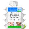 Believe Sensitive Skin Makeup Remover Wipes Unscented 80pc x 4 Packs - Bamboo Viscose Unscented Face Wipes, Disposable Water-Based Make Up Remover, Gentle and Makeup Wipe for Women view 2