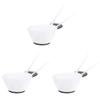 Beaupretty 3sets Dyeing Brush Dying Applicator Professional Salon Coloring/Color Kit Tools and Bowls for Tool Supplies Comb Diy with White Tint Dye Brushes Hair Salon, Mixing Bowl view 1