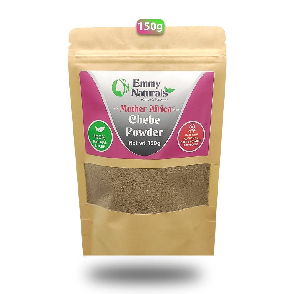 Emmy Naturals 100% African Chebe Powder for Hair Growth (150g) - Natural Hair Softener & Moisturizer, Reduces Hair Breakage - Suitable for all Hair Types