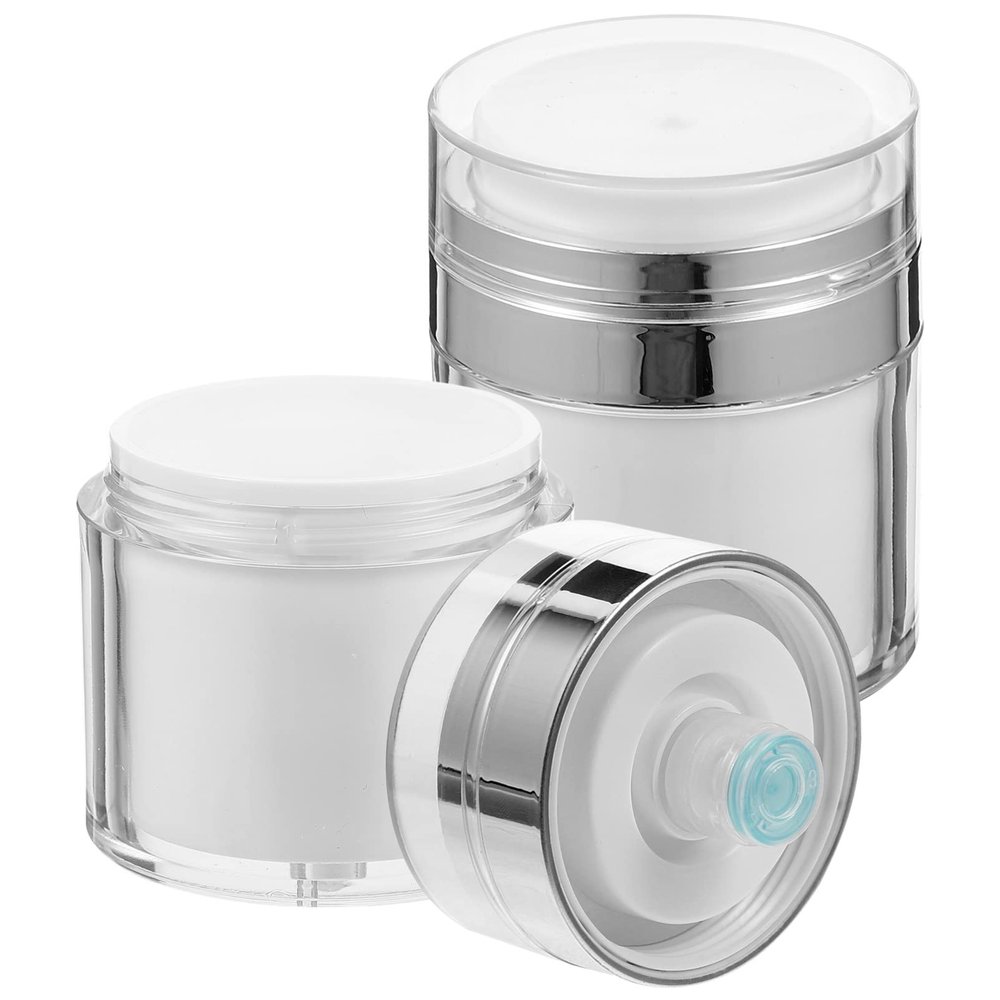 Beaupretty 2pcs Facial Airless Refill Plastic Travel Toiletry X. Lid Vial Eyeshadow Multipurpose Gels& Lotions G for Body Reliable Hand Refillable Jars, Leakproof Cream Multi- Home Bottle:
