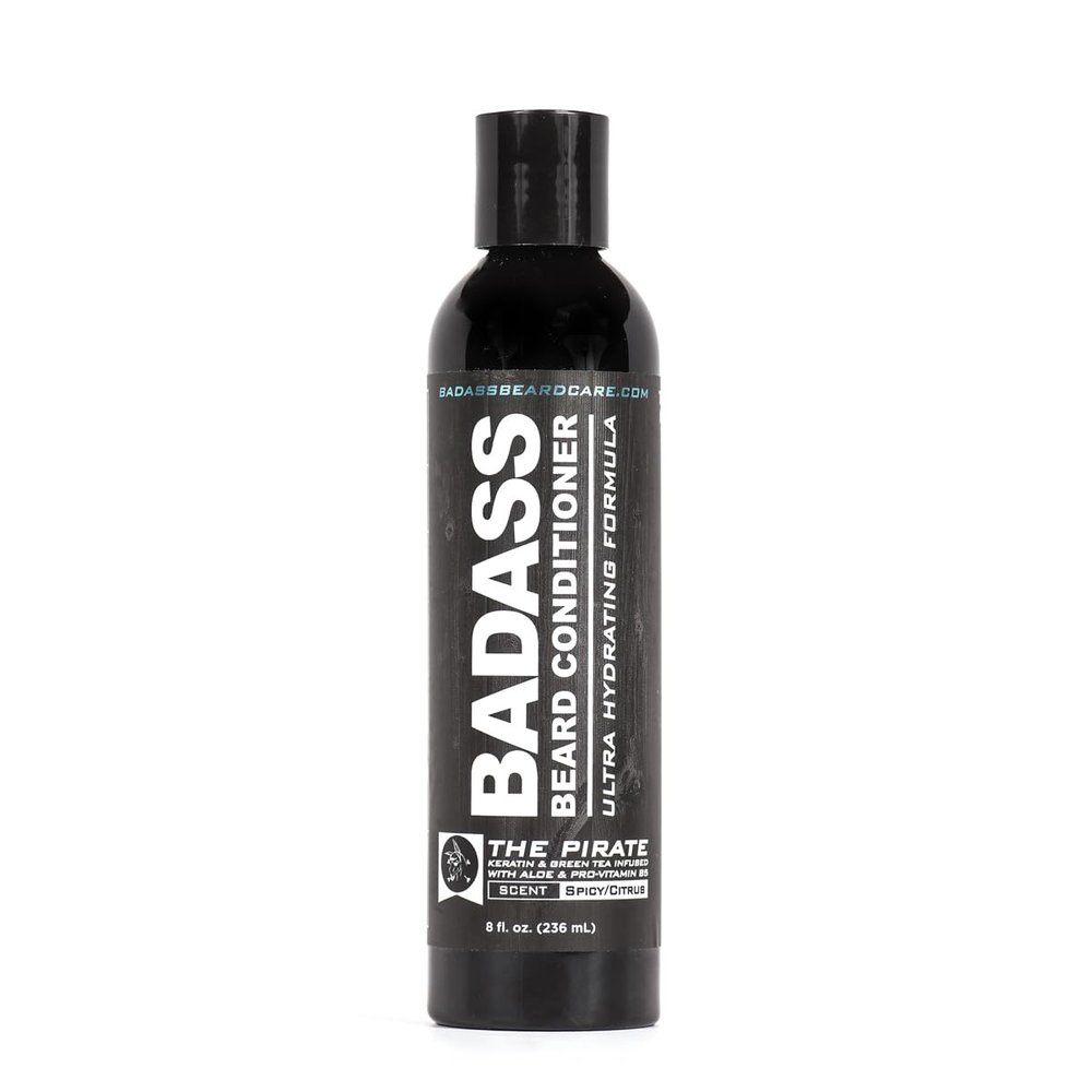 Badass Beard Care Beard Conditioner For Men - THE PIRATE, 8oz - Made of Natural Ingredients for A Healthy, Soft, & Itch Free Beard and Mustache