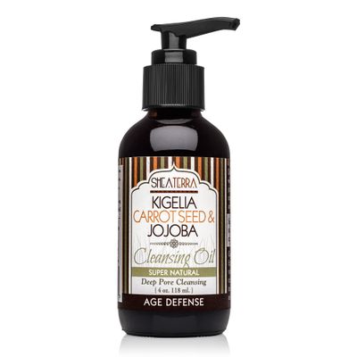 Shea Terra Kigelia Carrot Seed & Jojoba Deep Cleansing Oil  Combines Natural, Nourishing Skin Care Oils to Feed Skin, While Providing a Deep Pore Face Cleanse without Drying Out Skin  4 oz
