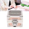 Nail Drill Bit Holder,ANGGREK 25 Holes Drill Bit Case 3 Layer Sponge Transparent Cover Storage Displayer Box for Acrylic Nail Drill Bit Rivet Reinforcement Nail Drill(Gold) view 2