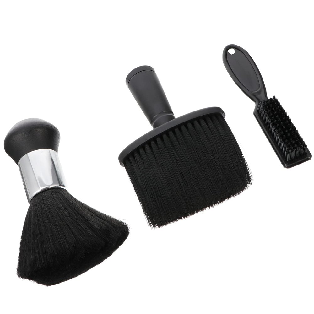 Neck Duster Brush Set, 3pcs Barber Hair Clipper Cleaning Brush Hair Cutting Brush for Face Neck Hair Styling