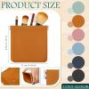 12 Pcs Lambskin Pocket Cosmetic Bag Waterproof No Zipper Self Closing Makeup Bag PU Leather Cosmetic Pouch Cute Purse Makeup Bag Travel Storage for Women Cosmetics Jewelry Toiletry (Retro Color) view 2