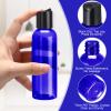 Mimorou 50 Pcs 4oz Empty Plastic Travel Bottles with Disc Top Flip Cap Small Travel Size Bottles Blue Refillable Empty Containers for Shampoo Lotion Liquid Body Soap Cream Toiletries view 3