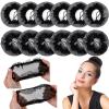 BBTO 12 Pcs Invisible Mesh Hair Nets for Ballet Buns, Sleeping and Wigs - Elastic Edge, Black view 1