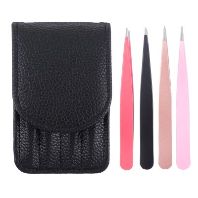 Beaupretty 12pcs Stainless Steel Eyebrow Tweezers Pointed Mouth Design for Removal Makeup Tool for Eyebrow Grooming and Facial Hair Care