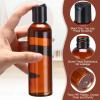 Mimorou 30 Pack Amber Empty Bottles Plastic Squeeze Bottles with Disc Top Flip Cap Small Empty Travel Squeeze Bottle for Lotions Liquid Body Soap Conditioner Creams(6.8 oz) view 3