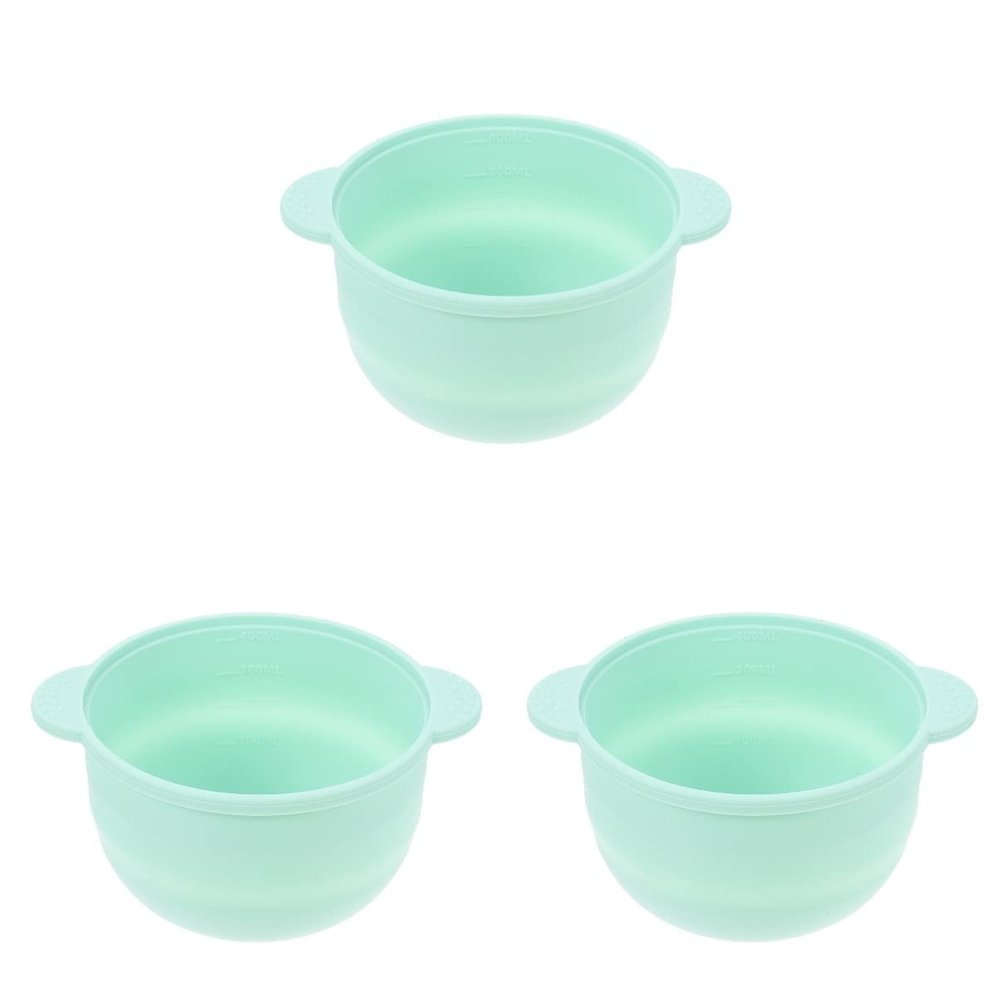 Beaupretty 3pcs Non-stick Silicone Wax Melting Bowl Wax Warmer Container for Hair Removal Easy to Clean and Demould for Face Masks and Waxing Supplies