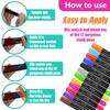 Jim&Gloria Dustless Hair Chalk 12 colors Plus Temporary Fake Tattoo Pen 10 colors view 3