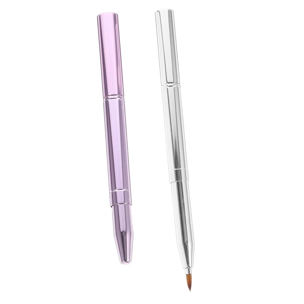 FRCOLOR 6pcs Lip Makeup Brushes Double Ended Face Brush Retractable Lipstick Liner Flexible Lip for Eye Shadow Foundation