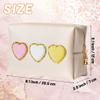 Belanttega Christmas Heart Makeup Bag - Christmas Gift Preppy Patch Cute Heart Cosmetic Toiletry Bag PU Leather Makeup Pouch Portable Waterproof Travel Shower Organizer Birthday Gifts for Women Girls view 2