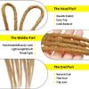 20" Double Ended Dreadlock Extensions 15 Strands Golden Brown DE Soft Synthetic Handmade Braid Dread Extensions view 3