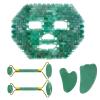 Face Jade Roller Gua Sha Scraper Crystal Face Lifting Facial Massager Skin Care Tools,5in1 Set B view 1