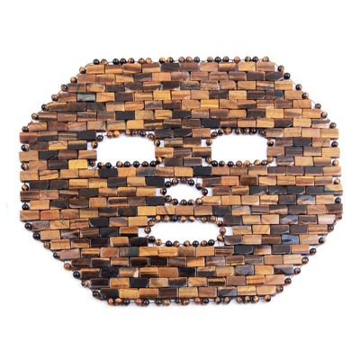 Jade Face Mask Natural Stone Crystal Masks Cold Therapy Eye Facial SPA Massager Beauty Skin Care Tools,Tiger Eye Mask