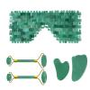 Face Jade Roller Gua Sha Scraper Crystal Face Lifting Facial Massager Skin Care Tools,5in1 Set A view 1