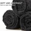 Shimeyao 48 Pack Bleach Proof Towels Microfiber Absorbent Bleach Resistant Hair Quick Dry Towels Bulk for Gym Bath Spa Home Hair Drying, 16 x 27 Inches (Black) view 3