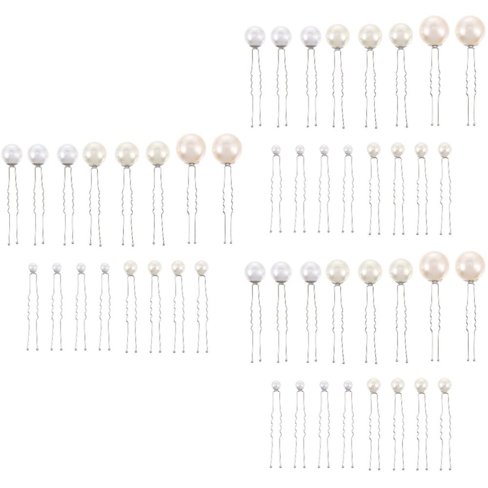 LALAFINA 48pcs U-shaped Hairpins for Women Elegant Wedding Hair Accessories Lightweight Bobby for Parties Proms and Everyday Use Versatile Hair Clips for Outfit