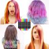 Jim&Gloria Dustless Hair Chalk 8 colors Plus Temporary Fake Tattoo with Gold and Silver 10 colors view 2