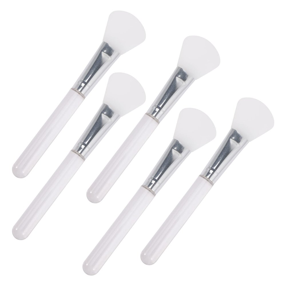SOLUSTRE Silicone Face Mask Brush Set 5pcs Facial Mask Applicator for Beauty Tools