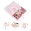 Beaupretty Makeup Bag with Japanese Kimono Hair Accessories - Flower Hair Pin, Hair Comb, and Tassel Headdress (Orange) view 2