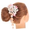 Beaupretty Makeup Bag with Japanese Kimono Hair Accessories - Flower Hair Pin, Hair Comb, and Tassel Headdress (Orange) view 3
