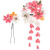 Beaupretty Japanese Flower Hair Clip Makeup Bag, Floral Hair Accessories with Tassel for Kimono, Hair Pin, Hair Comb, Women's Hair Decoration view 1