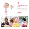 Beaupretty Japanese Flower Hair Clip Makeup Bag, Floral Hair Accessories with Tassel for Kimono, Hair Pin, Hair Comb, Women's Hair Decoration view 2