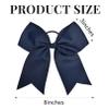 24 PCS 8" Large Cheer Bows Navy Blue Girl Hair Bows Cheerleading Softball Team Bow Hair Accessories for cheerleaders football Competition Sports view 3