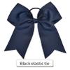 24 PCS 8" Large Cheer Bows Navy Blue Girl Hair Bows Cheerleading Softball Team Bow Hair Accessories for cheerleaders football Competition Sports view 4