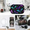 MNSRUU Goth Toiletry Bag Luminous Bat Makeup Bag Spooky Hanging Travel Bag for Toiletries 3 PCS Toiletry Organizer Portable Makeup Cosmetic Bag Brushes Set view 2