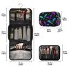 MNSRUU Goth Toiletry Bag Luminous Bat Makeup Bag Spooky Hanging Travel Bag for Toiletries 3 PCS Toiletry Organizer Portable Makeup Cosmetic Bag Brushes Set view 3