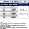 Hisenlee 14400PCS Rhinestone SS3-SS20 Mixed Size Crystal Gems 9 Sizes Wholesale Nail Art Rhinestone Flatback Round Glass Diamond for Crafts (1.3-4.8MM Mixed SizeLight Pink) view 2
