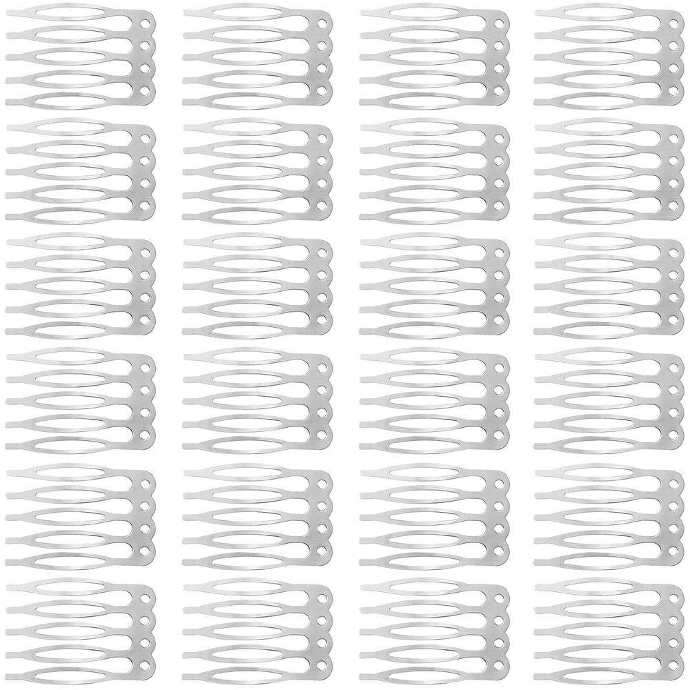 ANCIRS 75 Pack Hair Side Combs for Women, Metal Combs for Securing Headband Veils, 5 French Teeth Bridal Wedding Comb for Girls Hair Accessories - White