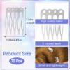 ANCIRS 75 Pack Hair Side Combs for Women, Metal Combs for Securing Headband Veils, 5 French Teeth Bridal Wedding Comb for Girls Hair Accessories - White view 2