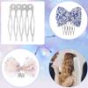 ANCIRS 75 Pack Hair Side Combs for Women, Metal Combs for Securing Headband Veils, 5 French Teeth Bridal Wedding Comb for Girls Hair Accessories - White view 3