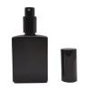 PimyRcyi 8PCS Square Glass Spray bottle,1.7oz Small Refillable Container with Fine Mist sprayer,Perfume bottle (50ml, Matte Black) view 3