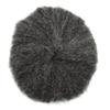 Afro Curl Toupee for Black Men Full French Lace Mens Toupee Kinky Curly Human Hair Units Bleached Knot Natural Hairline Hair Pieces for Black Men8x10110# JET BLACK+10% Gray-6mm wave view 1