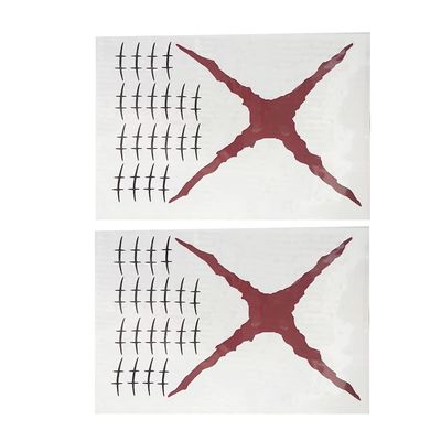 Anime Cosplay Tattoo X,Anime Cosplay Scars Stickers for Halloween (2PCS)
