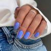 Blue Press On Nails Short Square, KXAMELIE Natural Gel Nails Glue on Acrylic Nails Press ons Featured Protective Coat Thick Reusable Fake Nails Solid Color 24 Short Coffin Artificial Nails view 1