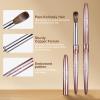 Acrylic Nail Brush Size 12,KEMEISI 100% Pure Kolinsky Nail Art Brushes Sturdy Handle Oval Shaped Acrylic Powder Nail Design Tools for Professional Manicure DIY Home Salon (Brown Gradient) view 2