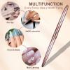 Acrylic Nail Brush Size 12,KEMEISI 100% Pure Kolinsky Nail Art Brushes Sturdy Handle Oval Shaped Acrylic Powder Nail Design Tools for Professional Manicure DIY Home Salon (Brown Gradient) view 3