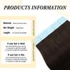 18 inch Tape in Hair Extensions Human Hair Invisible Straight Tape Hair Extensions for Women 20 Pcs/50g Seamless Skin Weft #2 Dark Brown Real Hair Extension Tape ins Human Hair view 2