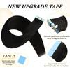 16 inch Tape in Hair Extensions Human Hair Invisible Straight Tape Hair Extensions for Women 20 Pcs/50g Seamless Skin Weft #1B Natural Black Real Hair Extension Tape ins Human Hair view 4