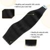 18 inch Tape in Hair Extensions Human Hair Invisible Straight Tape Hair Extensions for Women 20 Pcs/50g Seamless Skin Weft #1B Natural Black Real Hair Extension Tape ins Human Hair view 3