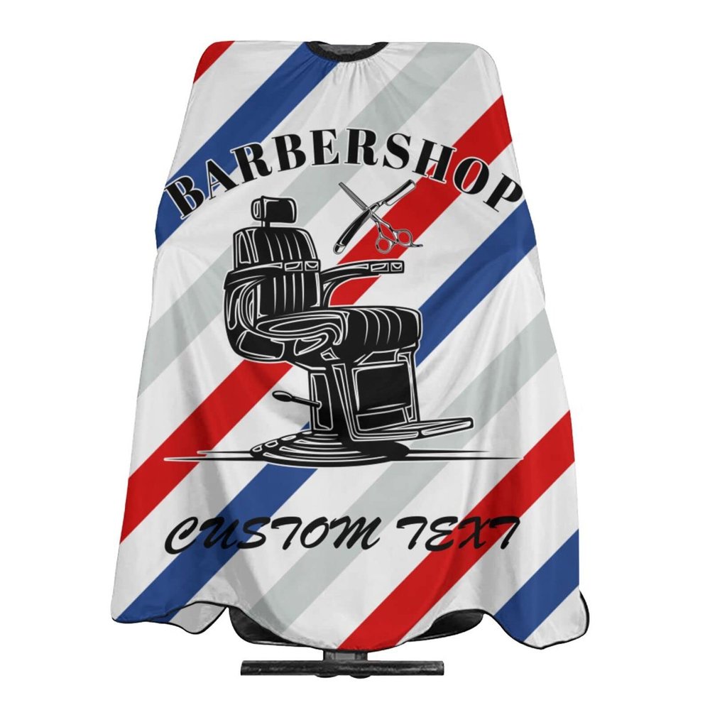 Custom Barber Cape Hairdresser Cape, Add Your Photo Text or Logo Personalized Salon Cape for Men, Customized Hair Cutting Cape for Home Salon Barbershop