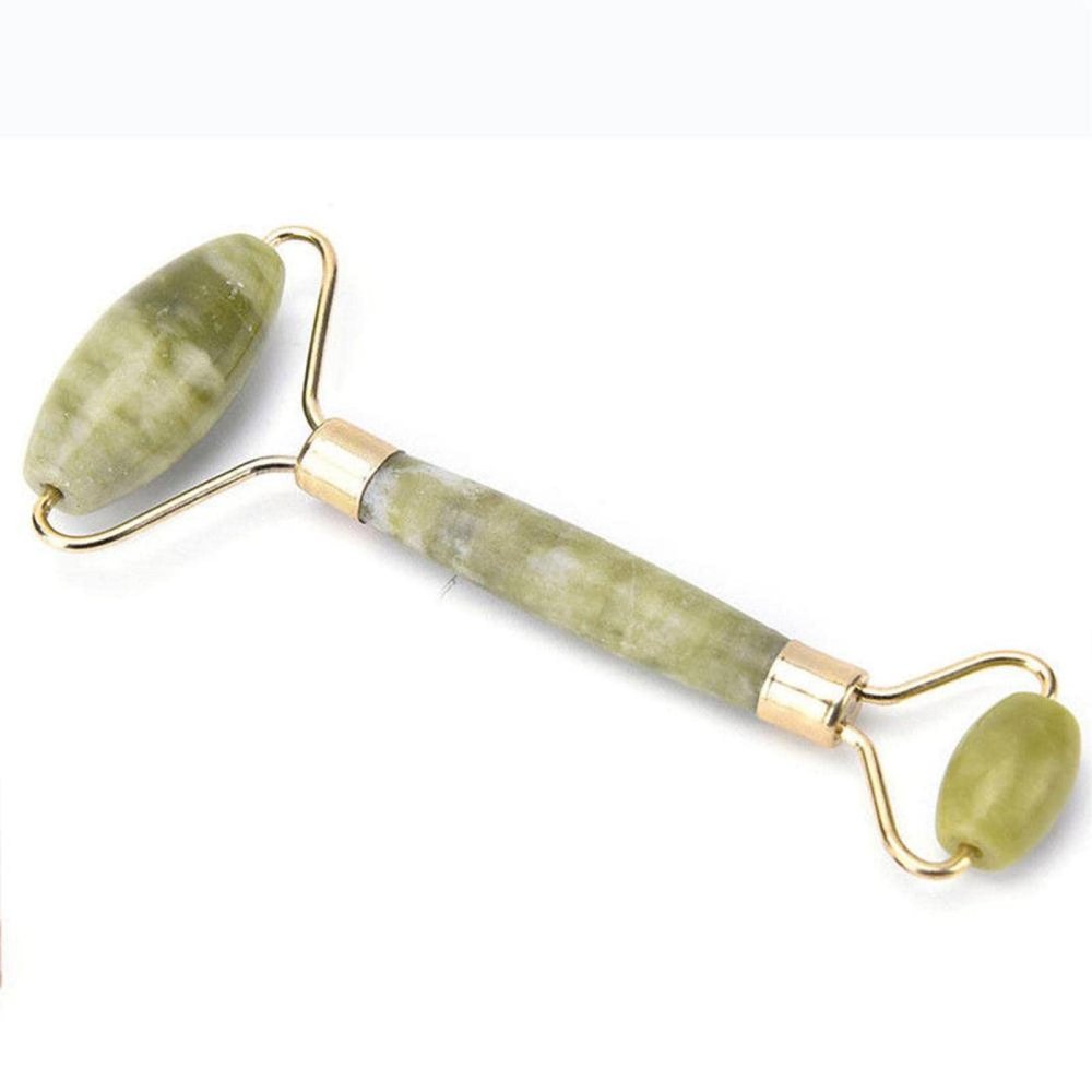 2pcs Facial Massage Jade Roller Face Neck Natural Stone Care Body Jade GuaSha Board Beauty Tool Set,1pcs Jade Roller