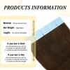 16 inch Tape in Hair Extensions Human Hair Invisible Straight Tape Hair Extensions for Women 20 Pcs/50g Seamless Skin Weft #4 Chocolate Brown Real Hair Extension Tape ins Human Hair view 2